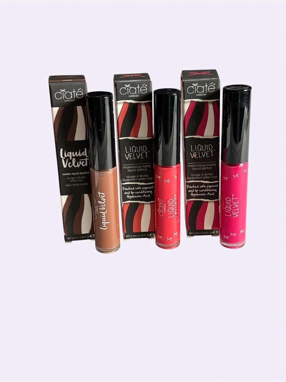 Ciaté Liquid Velvet Moisturising Matte Liquid Lipstick - Pink, Red, Nude